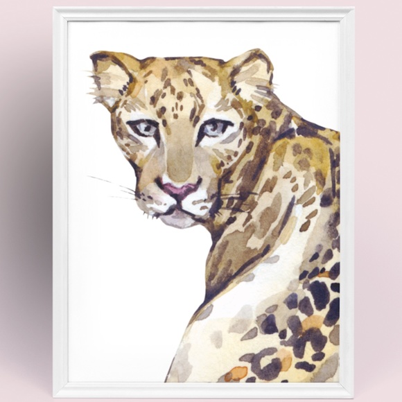 Jaguar Watercolor Wall Art Print Poster Unframed, Leopard Print - Picture 4 of 8
